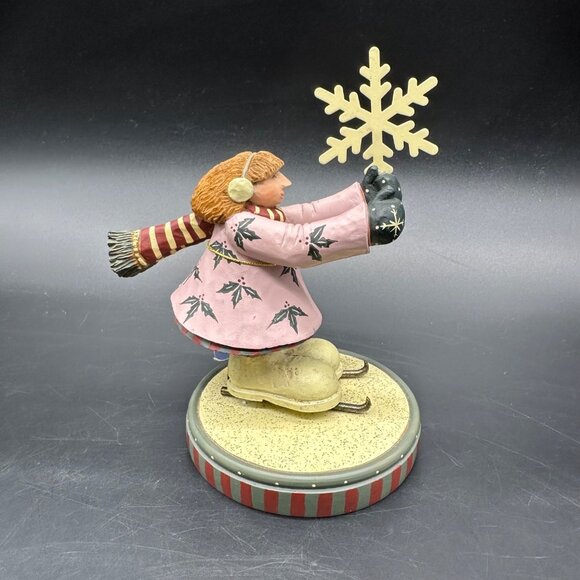 Williraye Snowdancing Little Girl 2001 Winter Skating Figurine Snowflake Vintage - Picture 4 of 10